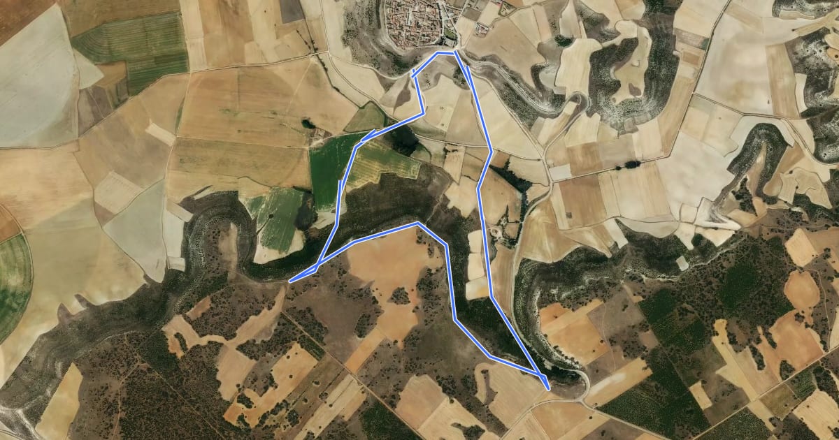 Маршрут Sendero de Valdefuentes на спутниковом снимке