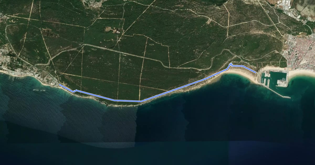 Маршрут Sendero del Acantilado на спутниковом снимке