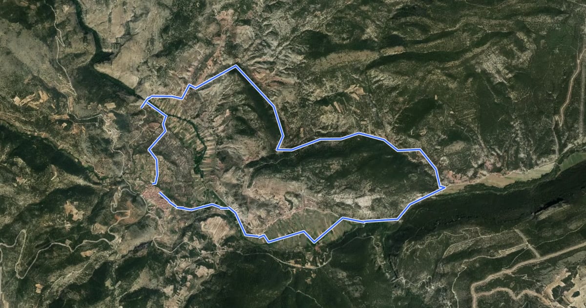 Маршрут Sendero del Agua на спутниковом снимке