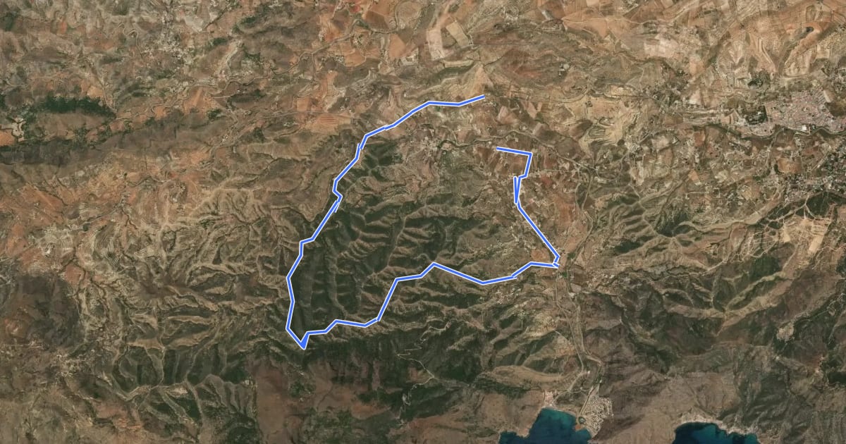 Маршрут Sendero del Agua de Galifa - La Muela на спутниковом снимке
