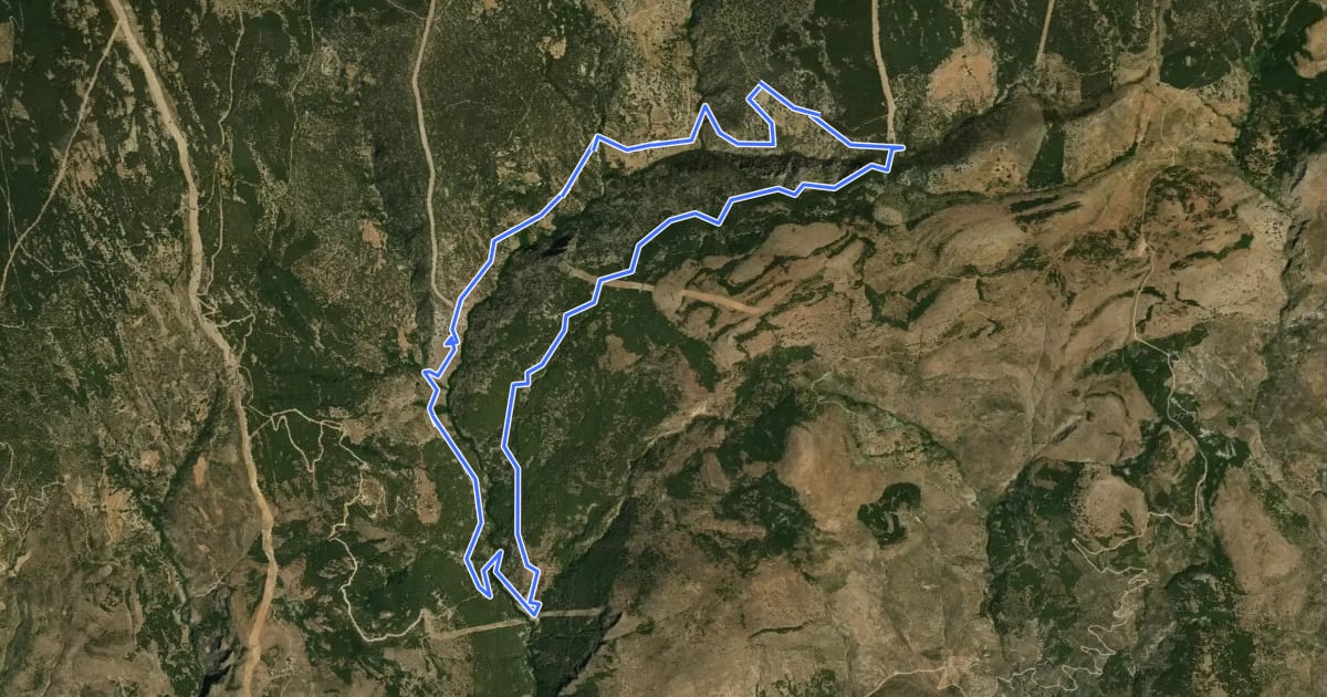 Маршрут Sendero del Aguadero на спутниковом снимке