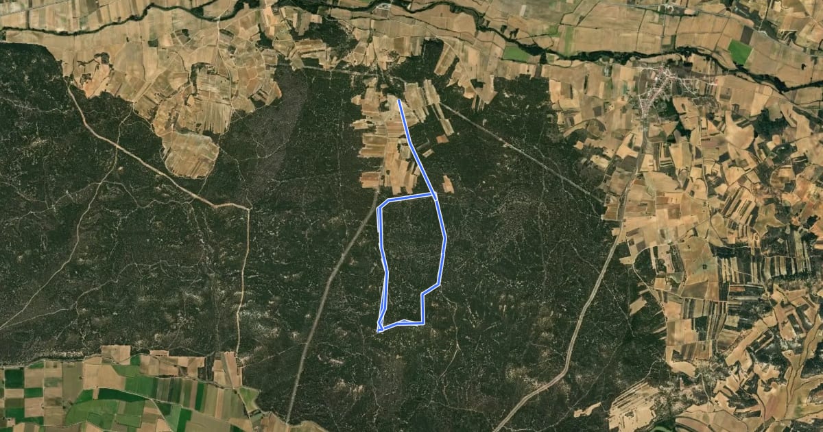 Маршрут Sendero del Alto de La Casa на спутниковом снимке
