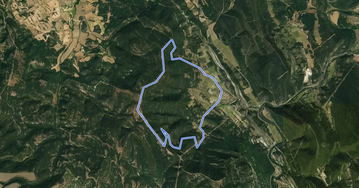 Маршрут Sendero del Alto de la Cruz на спутниковом снимке