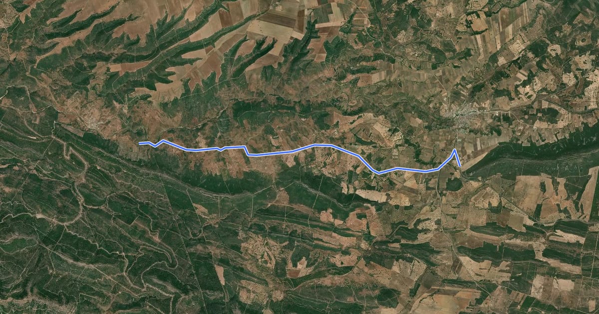 Маршрут Sendero del Camno de Guadalupe на спутниковом снимке