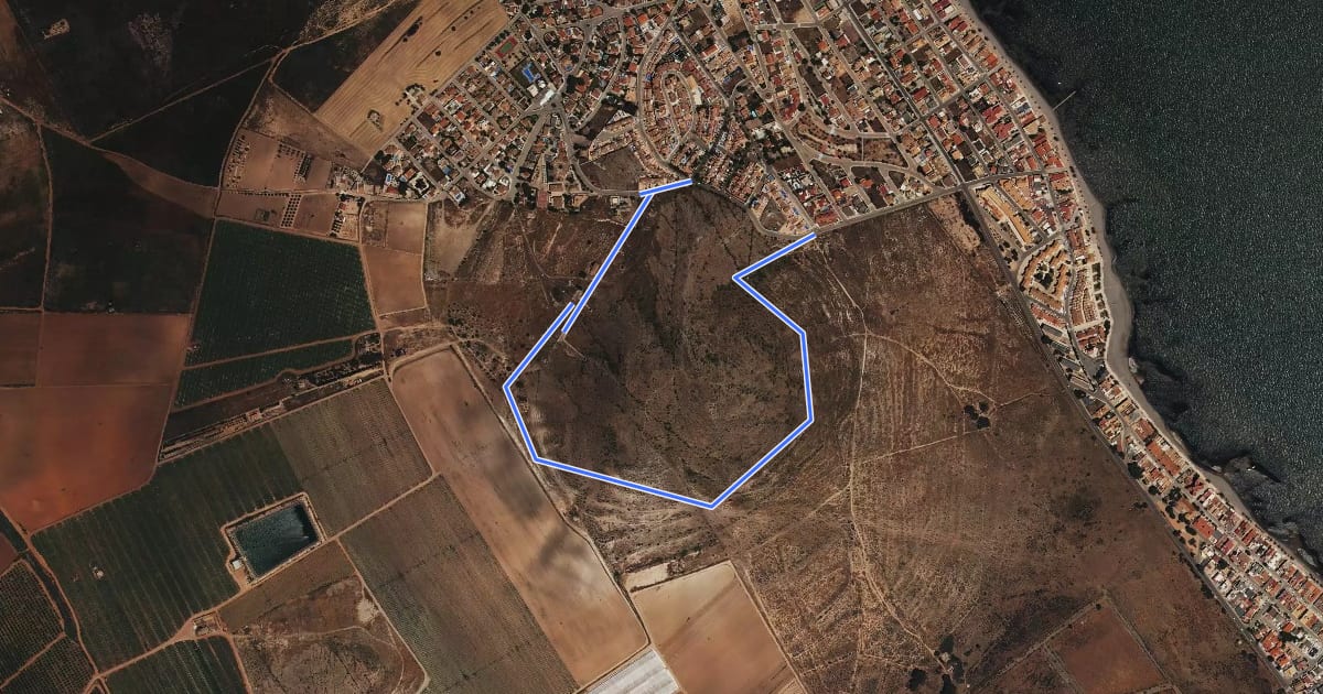 Маршрут Sendero del Carmolí на спутниковом снимке