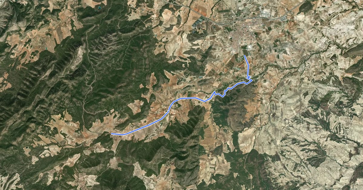 Маршрут Sendero del Castellar на спутниковом снимке