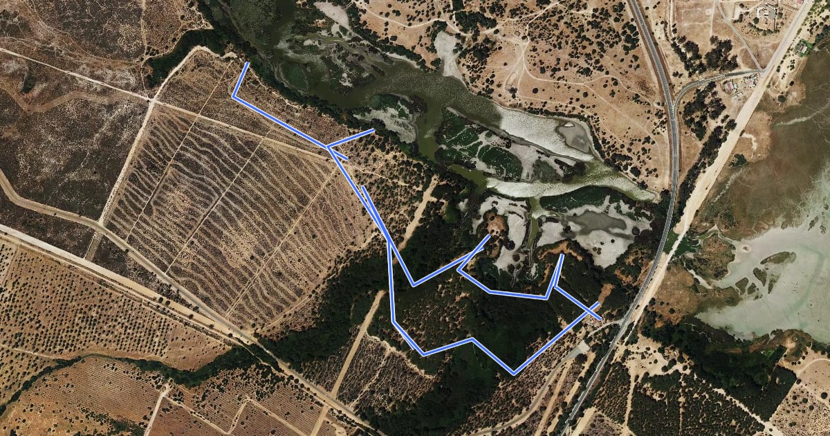 Маршрут Sendero del Charco de la Boca на спутниковом снимке