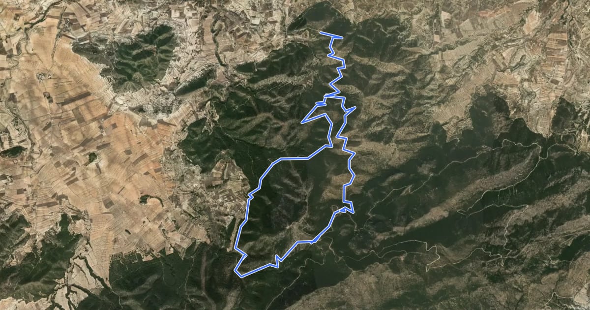 Маршрут Sendero del Collado de la Madera на спутниковом снимке