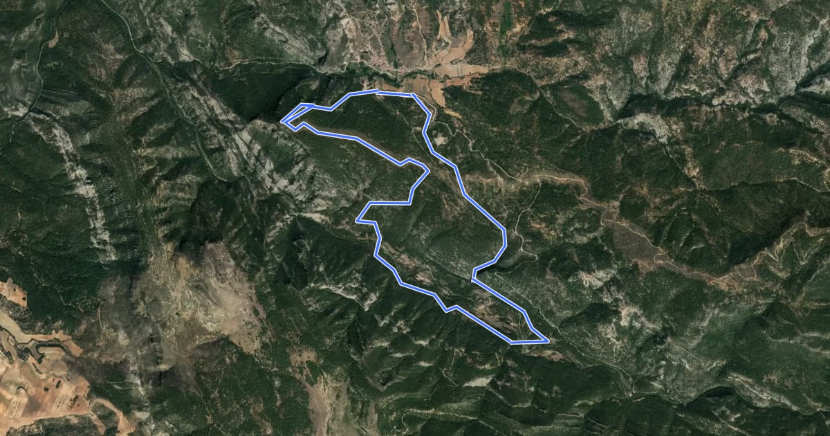 Маршрут Sendero del Cucurucho y la Hocecilla на спутниковом снимке