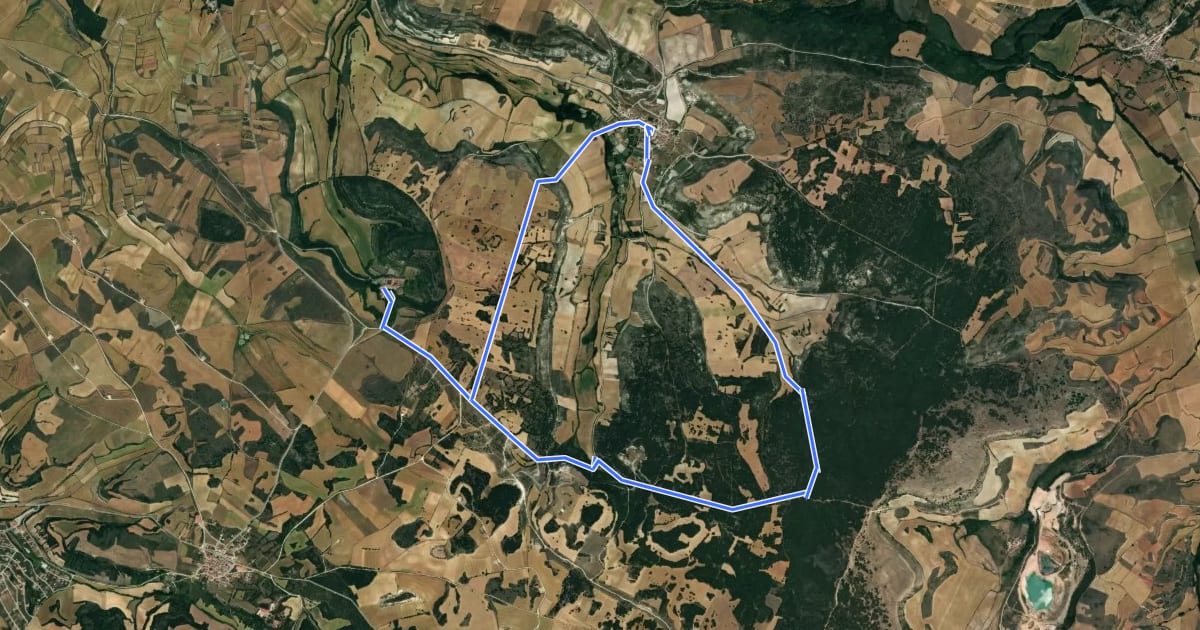 Маршрут Sendero del Destierro del Cid на спутниковом снимке