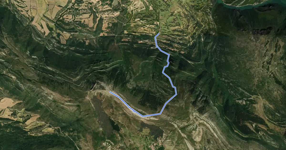 Маршрут Sendero del Humión на спутниковом снимке