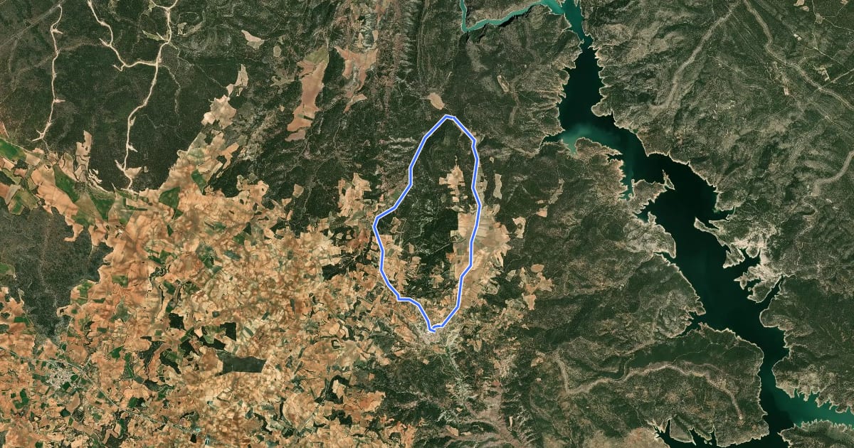 Маршрут Sendero del Manco на спутниковом снимке