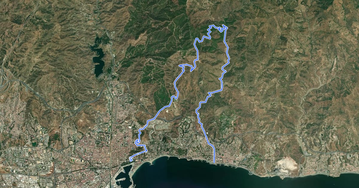 Маршрут Sendero del Mirador на спутниковом снимке