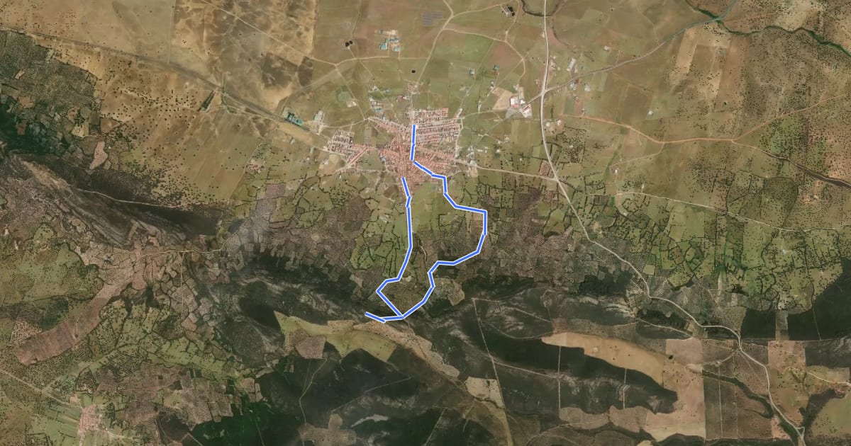 Маршрут Sendero del nacimiento del agua на спутниковом снимке