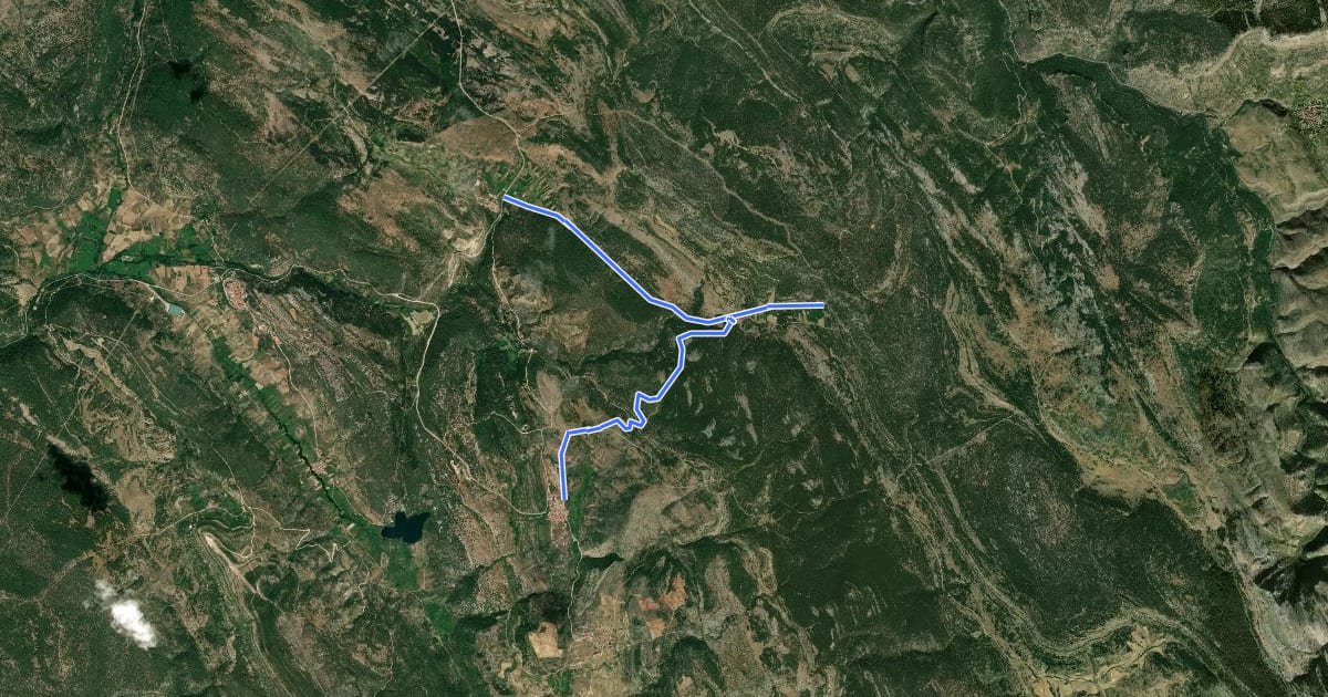 Маршрут Sendero del Nacimiento del río Guadiela на спутниковом снимке