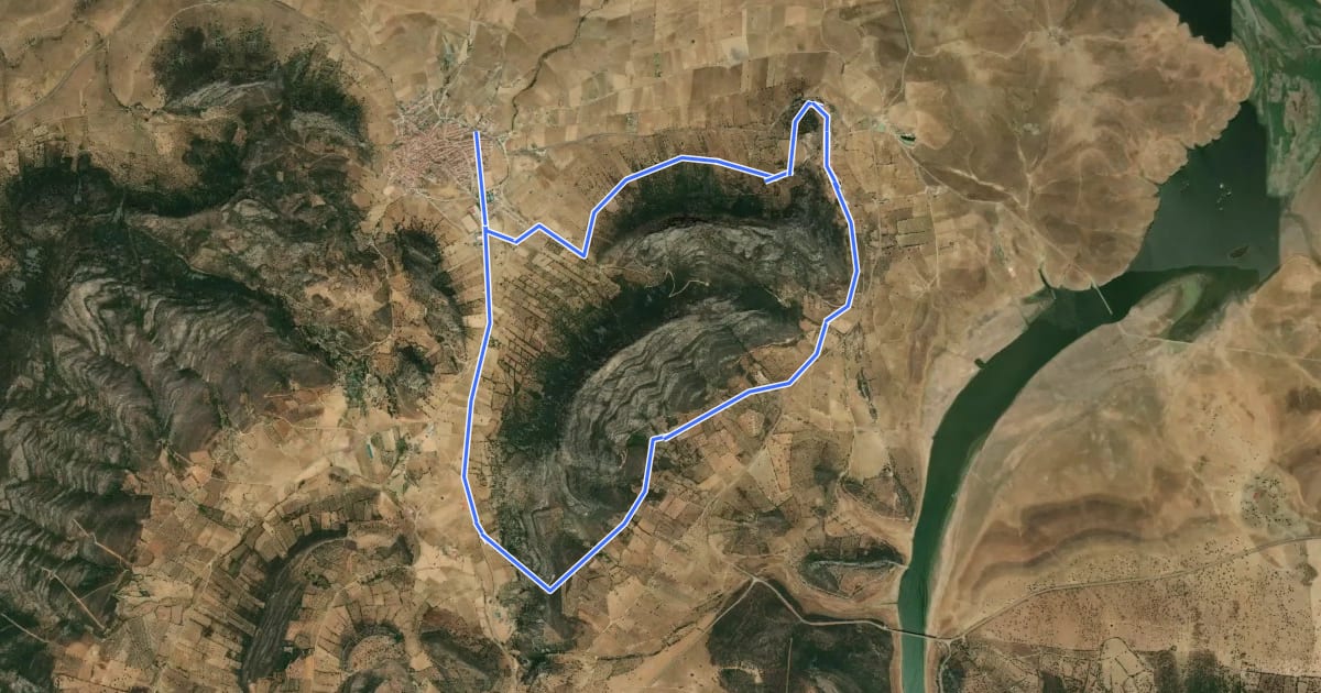 Маршрут Sendero del Peñón de Pez на спутниковом снимке