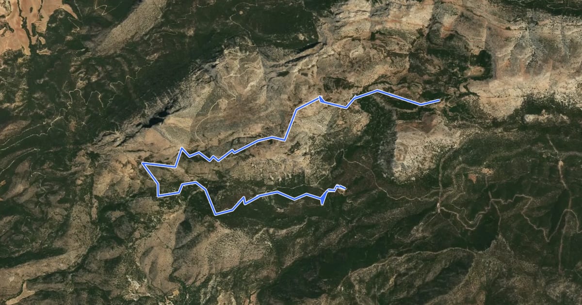 Маршрут Sendero del Pedro López на спутниковом снимке