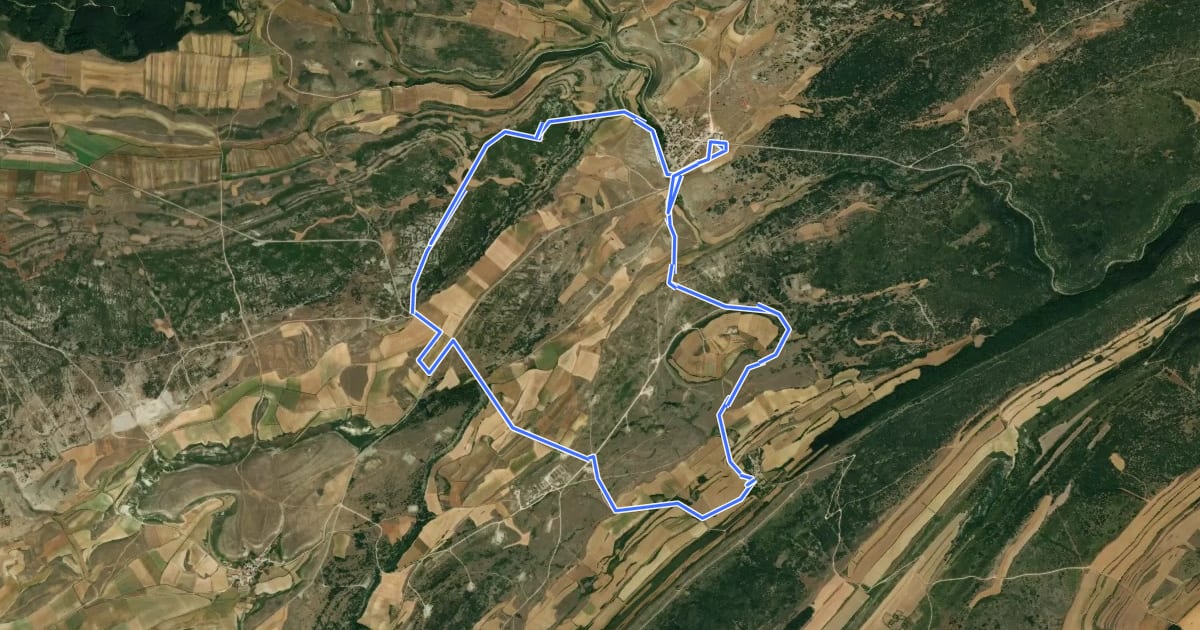 Маршрут Sendero del Petróleo на спутниковом снимке