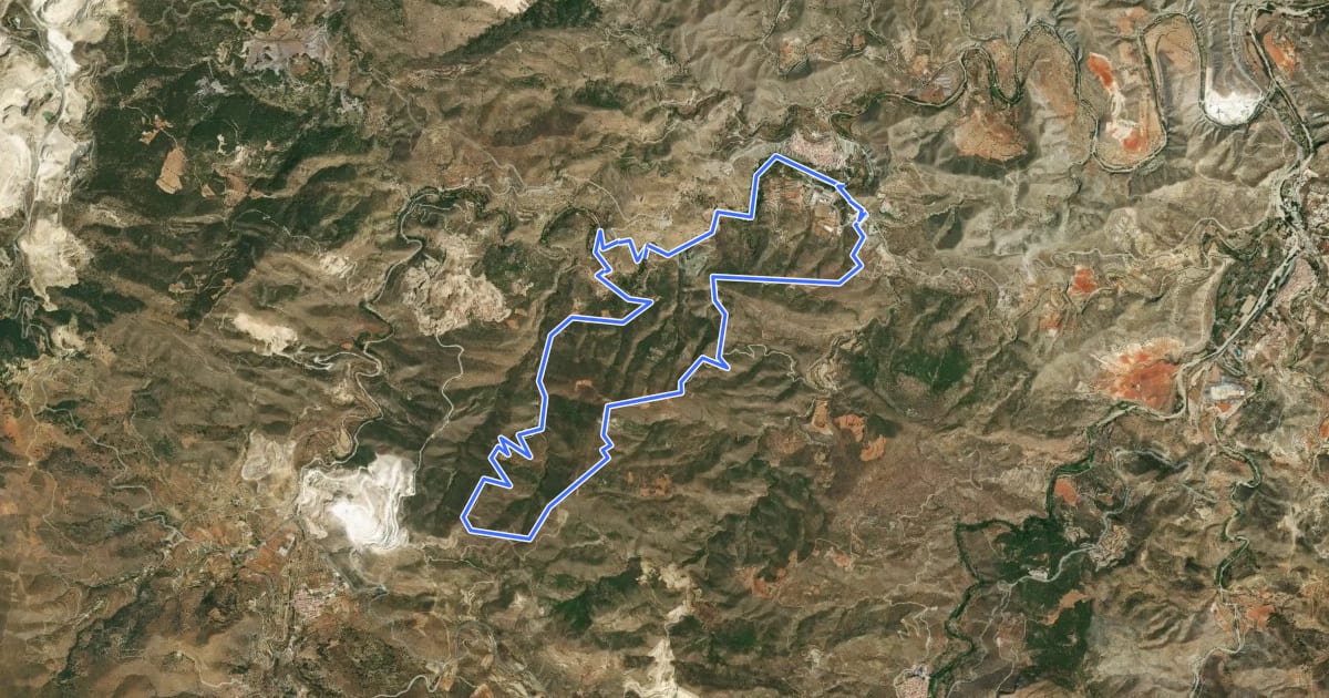 Маршрут Sendero del Poyo на спутниковом снимке