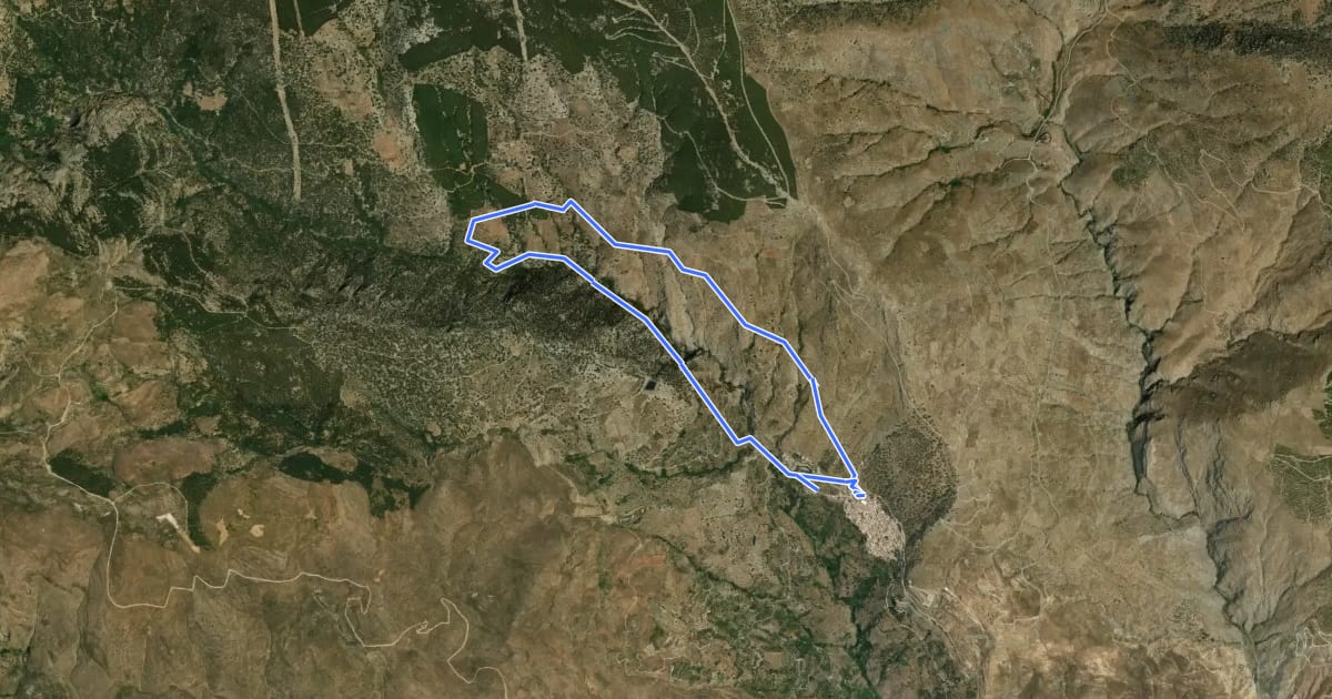 Маршрут Sendero del Río Chico на спутниковом снимке