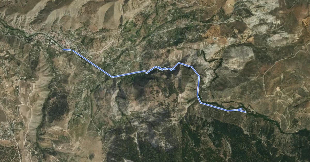 Маршрут Sendero del Río Monachil на спутниковом снимке