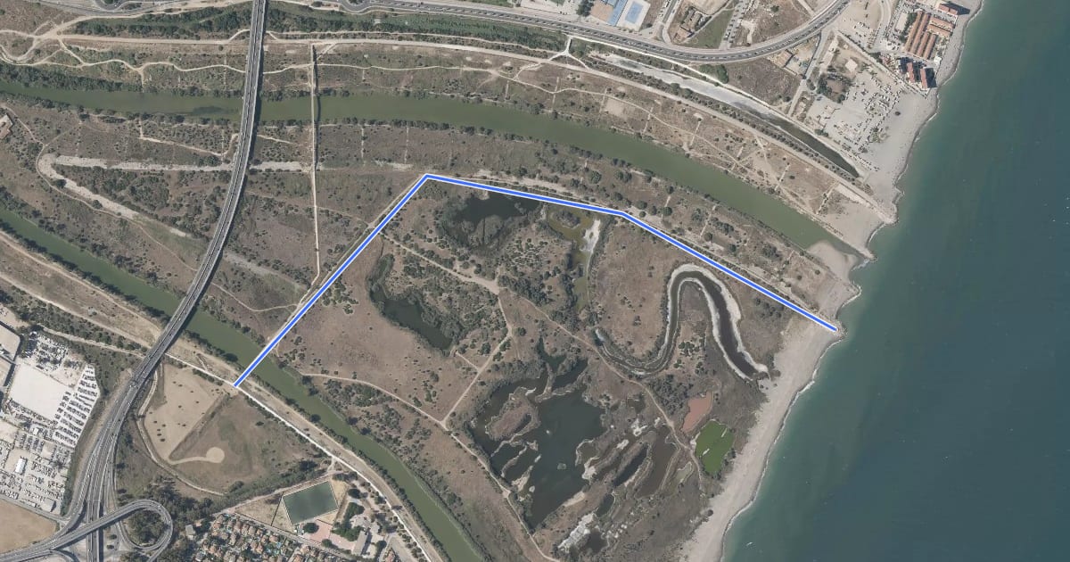 Маршрут Sendero del Río Viejo на спутниковом снимке