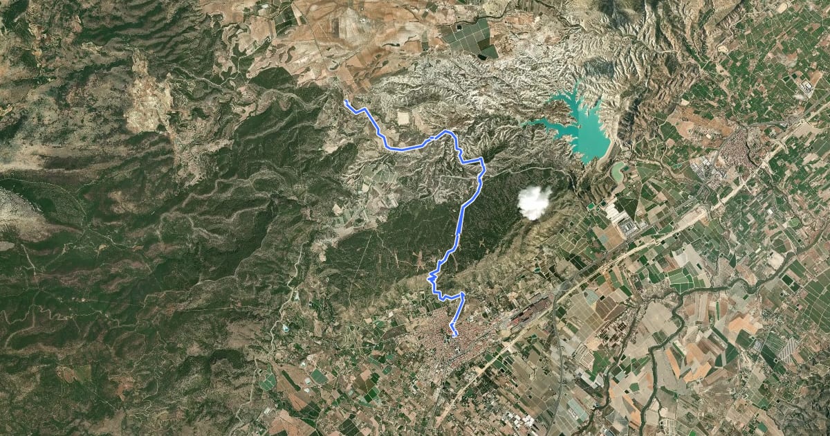 Маршрут Sendero del Rento на спутниковом снимке