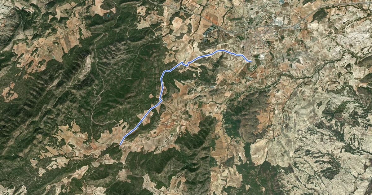 Маршрут Sendero del Romero на спутниковом снимке
