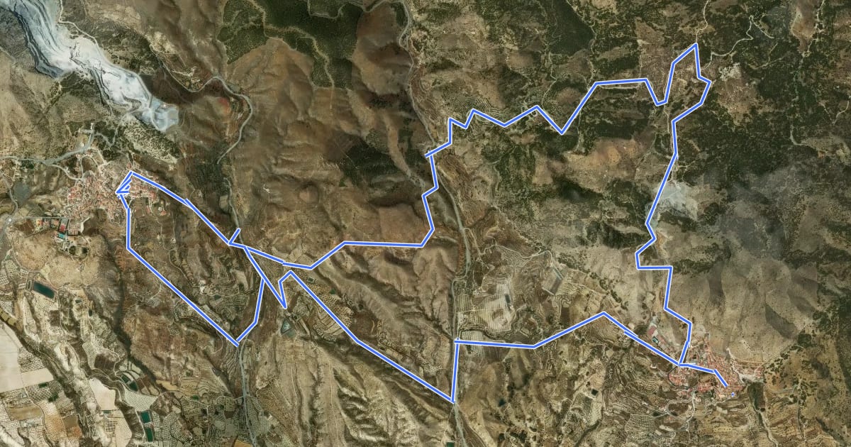 Маршрут Sendero del Talco на спутниковом снимке