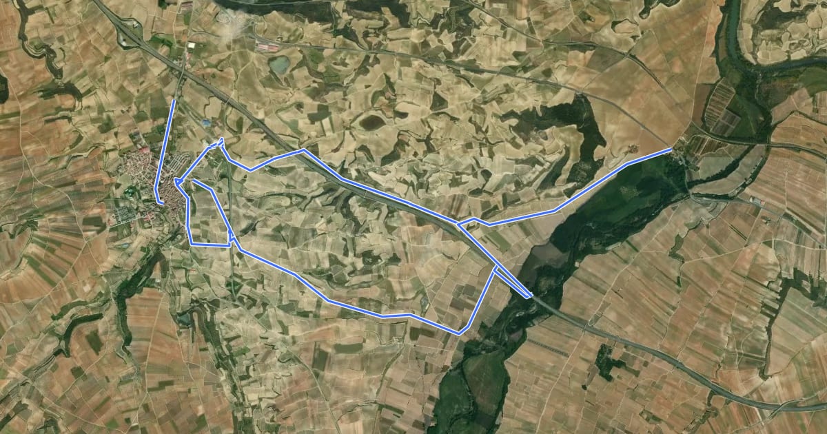 Маршрут Sendero del Vino A-10 на спутниковом снимке