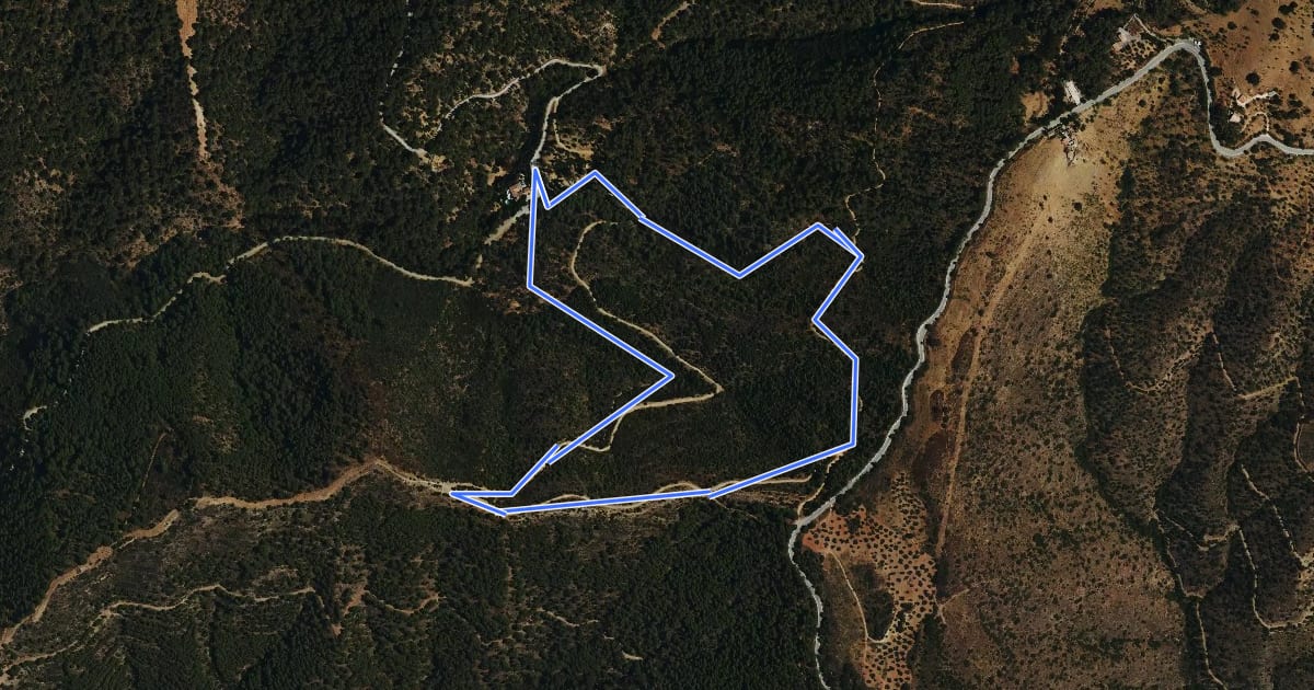 Маршрут Sendero El Cerrado на спутниковом снимке