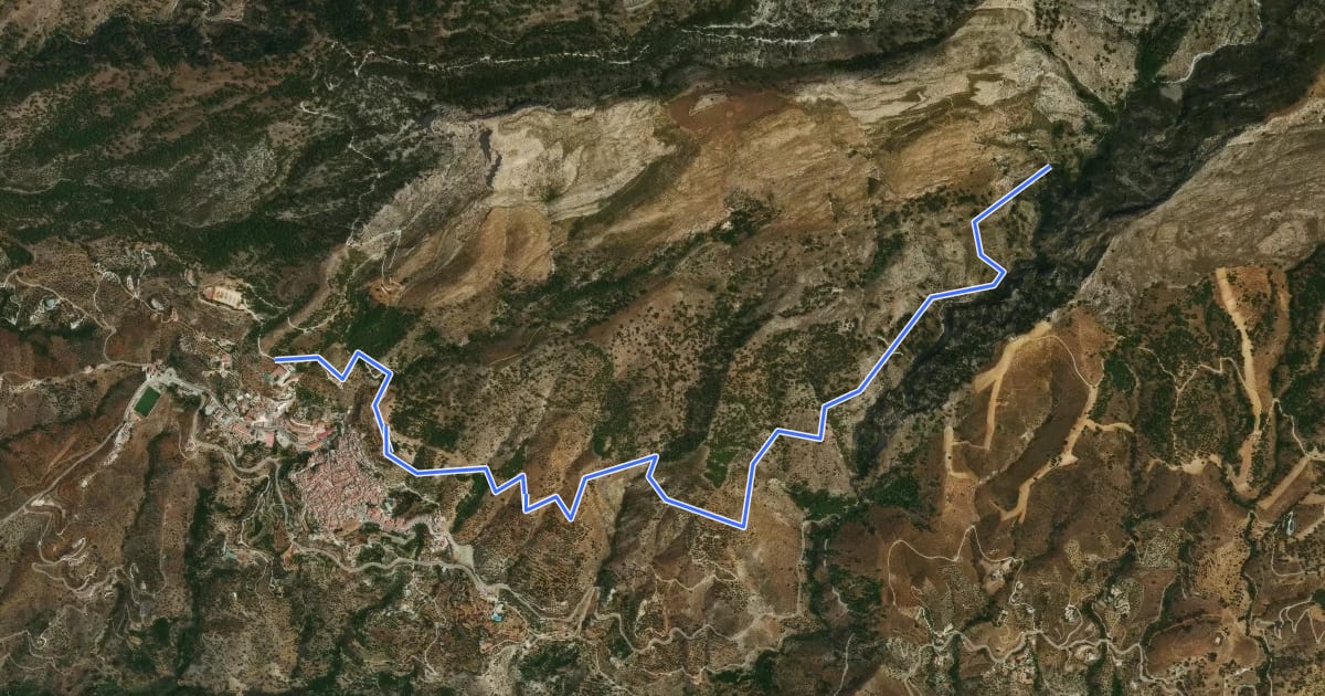 Маршрут Sendero El Saltillo на спутниковом снимке