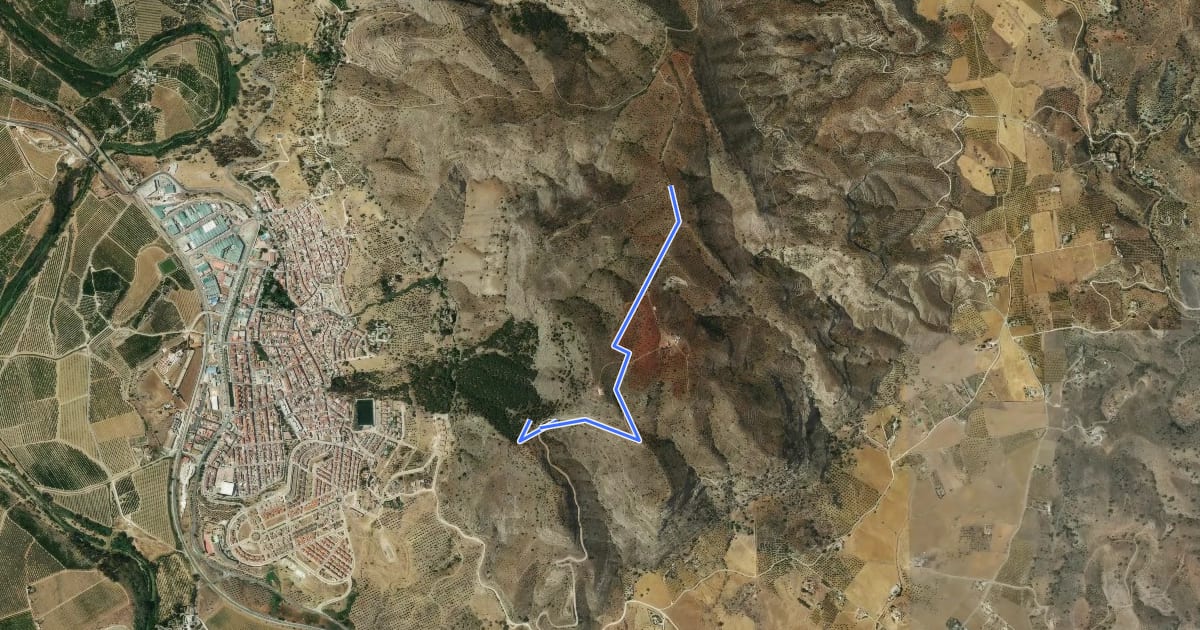 Маршрут Sendero El Santo (itinerario alternativo) на спутниковом снимке