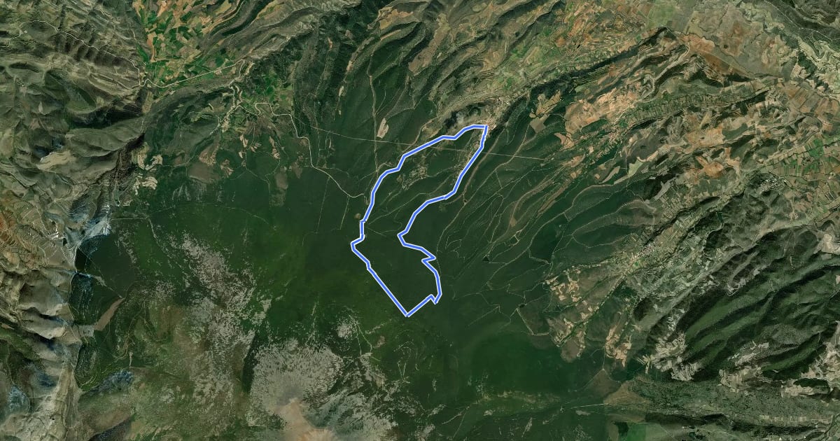 Маршрут Sendero en Busca del Hayedo на спутниковом снимке