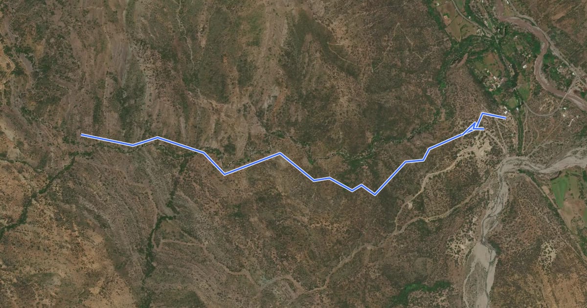 Маршрут Sendero Estero El Sauce на спутниковом снимке