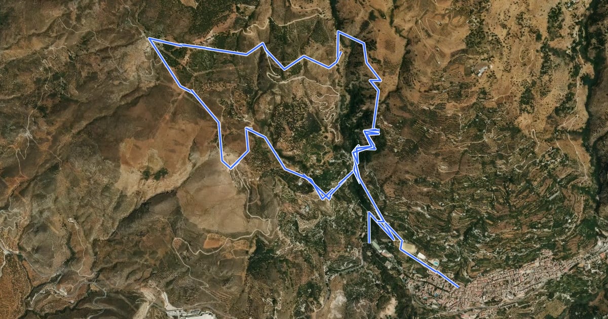 Маршрут Sendero Forestal - Peñuela на спутниковом снимке