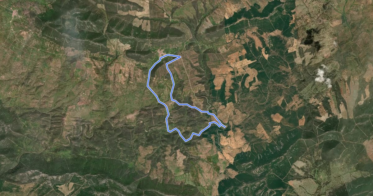 Маршрут Sendero Fuentecilla. Puente Rio Esteras на спутниковом снимке