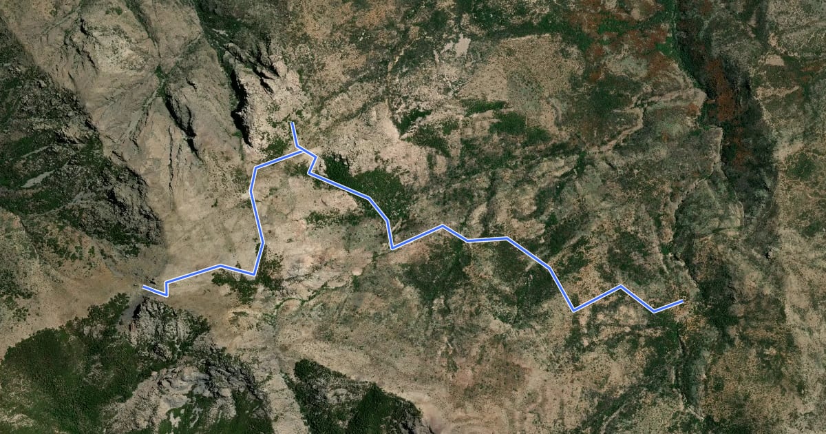 Маршрут Sendero Horcón de Piedra на спутниковом снимке
