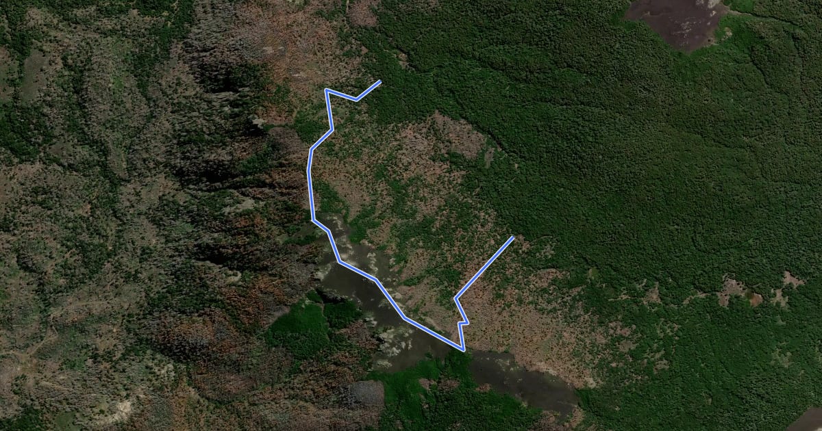 Маршрут Sendero Huella del Puma на спутниковом снимке