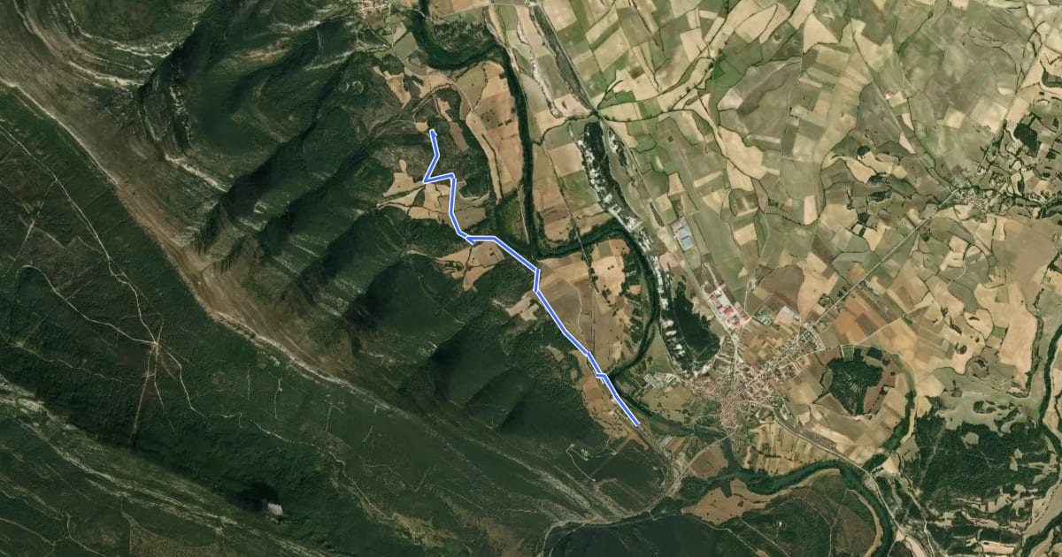 Маршрут Sendero la Calzada на спутниковом снимке
