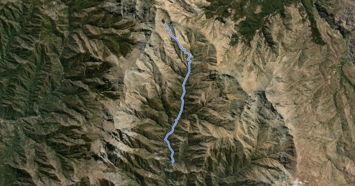 Маршрут Sendero La Laguna на спутниковом снимке