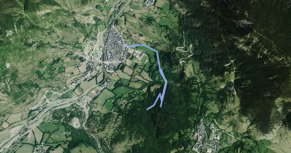 Маршрут Sendero La Saleta на спутниковом снимке