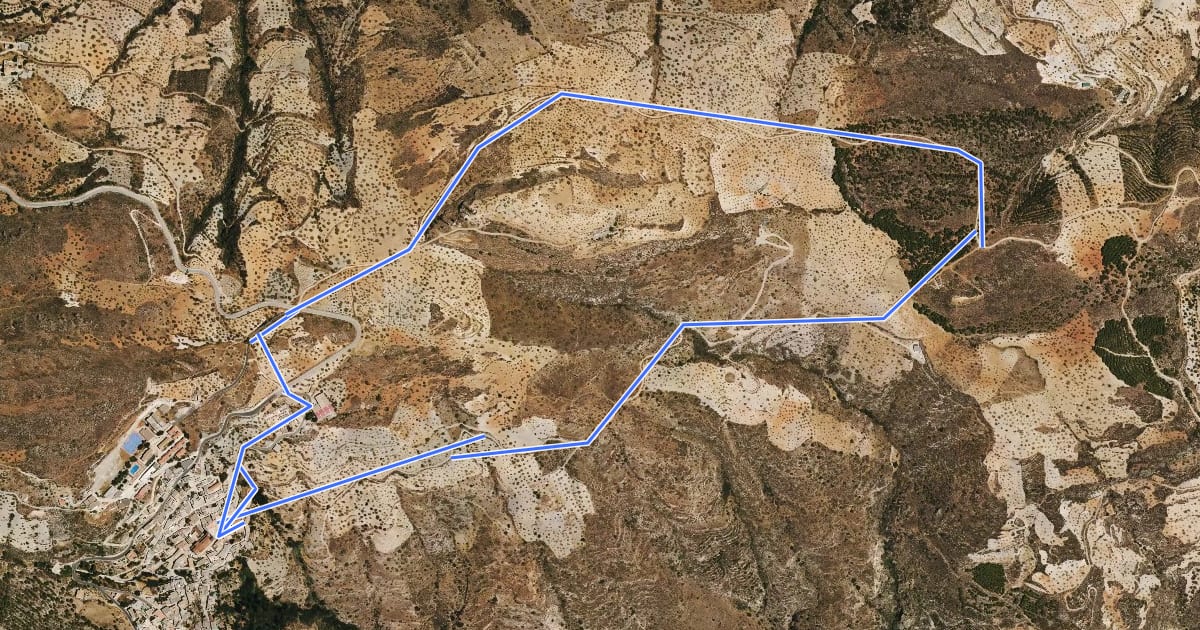 Маршрут Sendero La Solana на спутниковом снимке