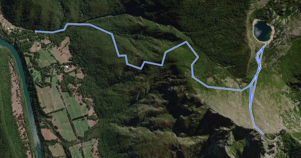 Маршрут Sendero Laguna Aguas Blancas на спутниковом снимке