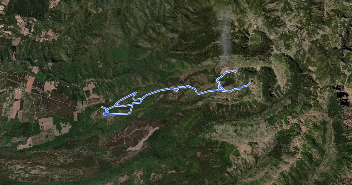 Маршрут Sendero Laguna Dañicalqui на спутниковом снимке