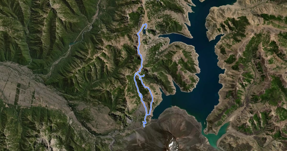 Маршрут Sendero Laguna El Toro на спутниковом снимке