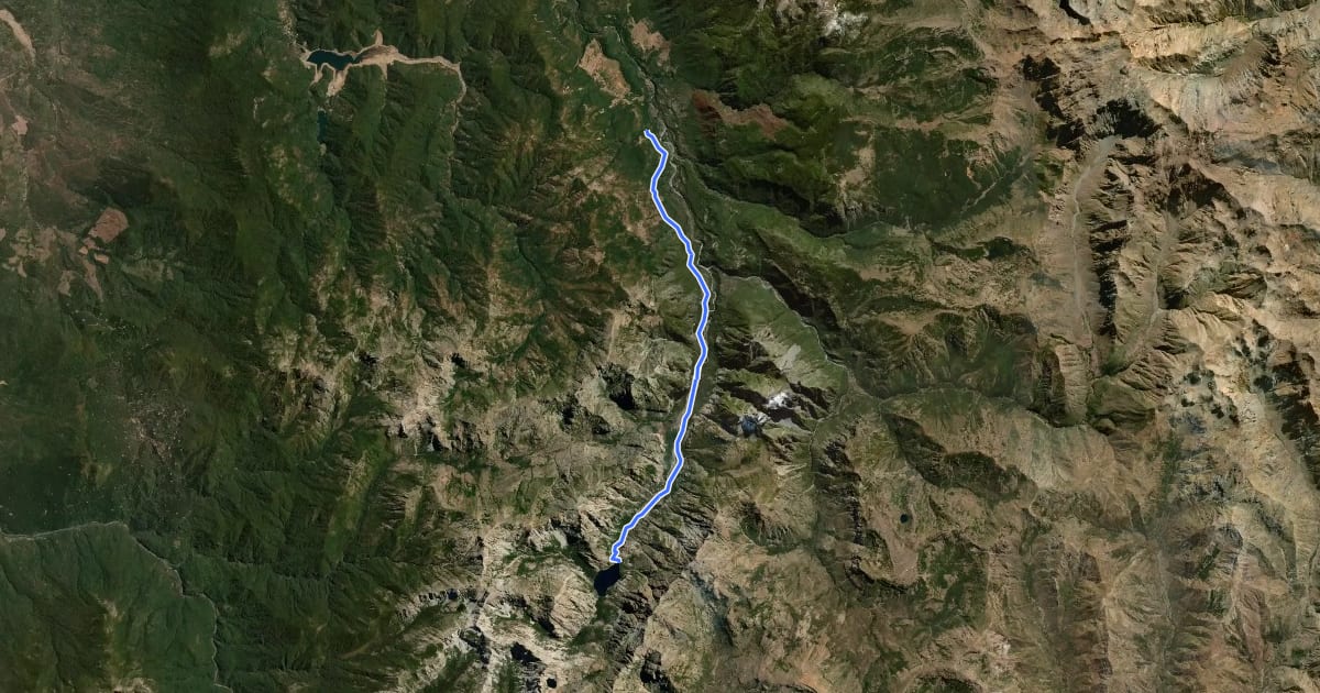 Маршрут Sendero Laguna Suárez на спутниковом снимке