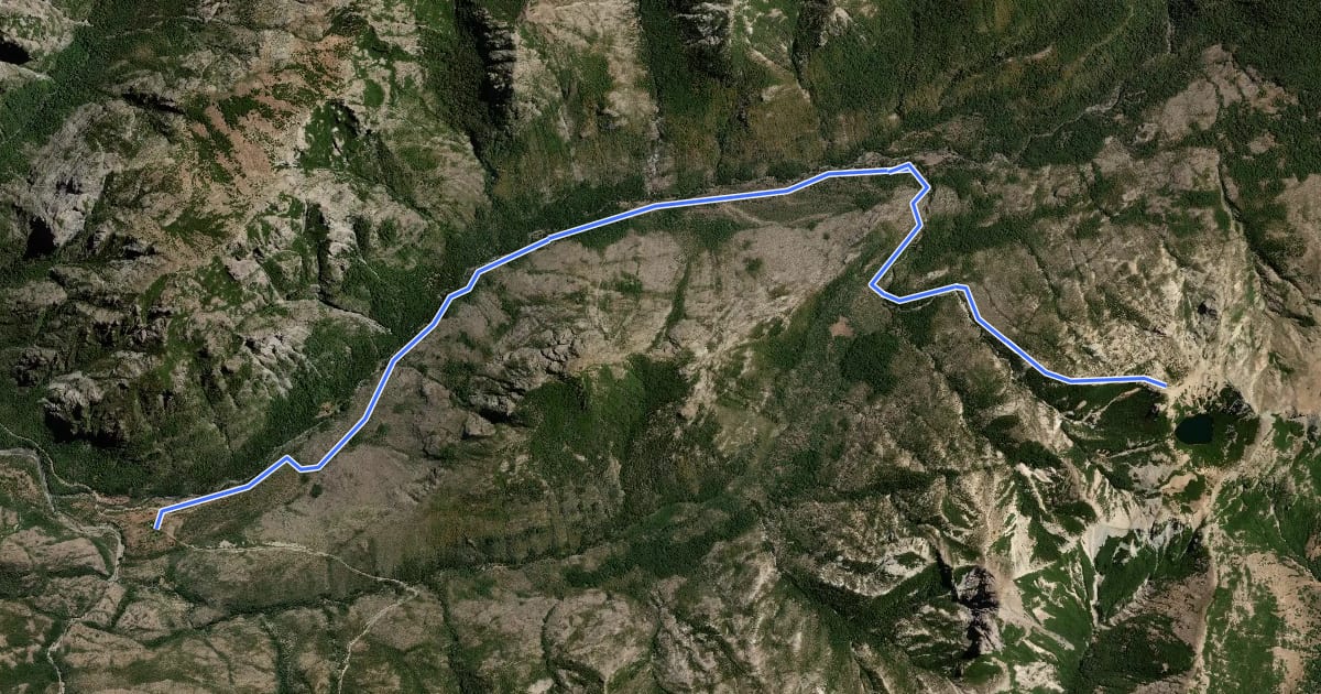 Маршрут Sendero Laguna Tabaco на спутниковом снимке