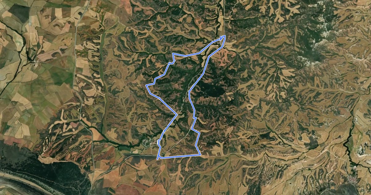 Маршрут Sendero las Torcas на спутниковом снимке