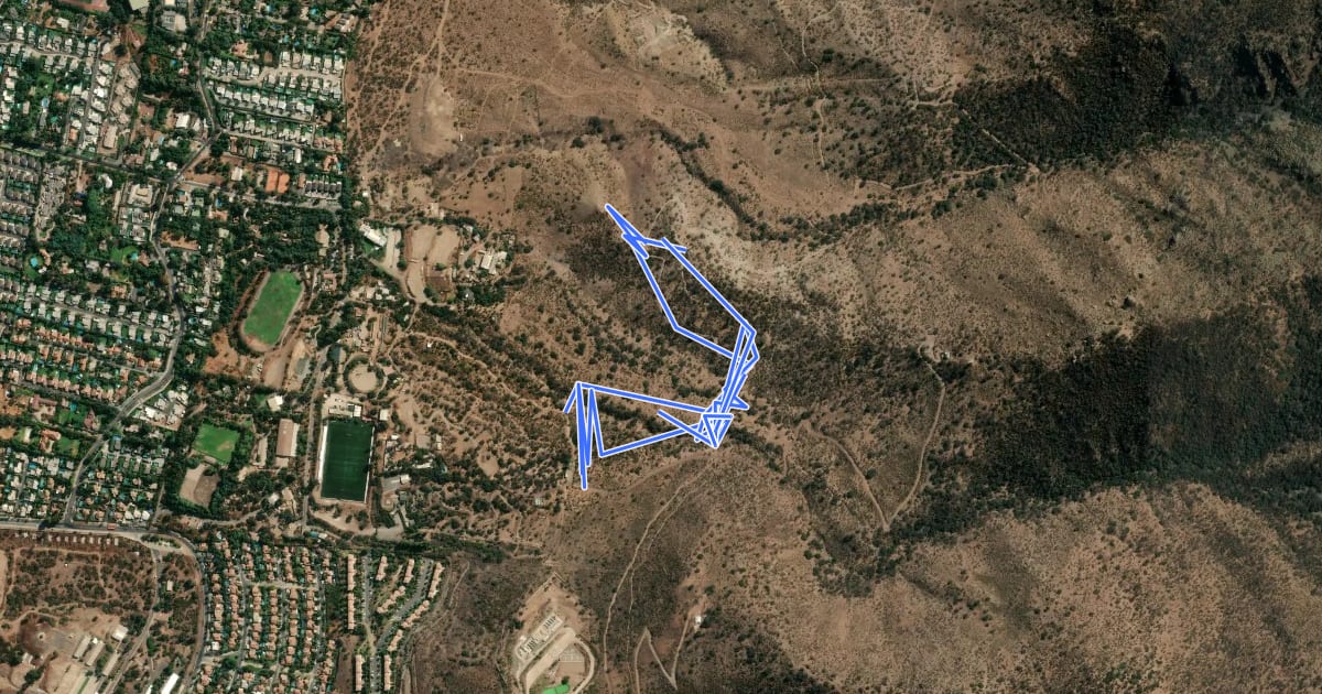 Маршрут Sendero Loma Pelada на спутниковом снимке